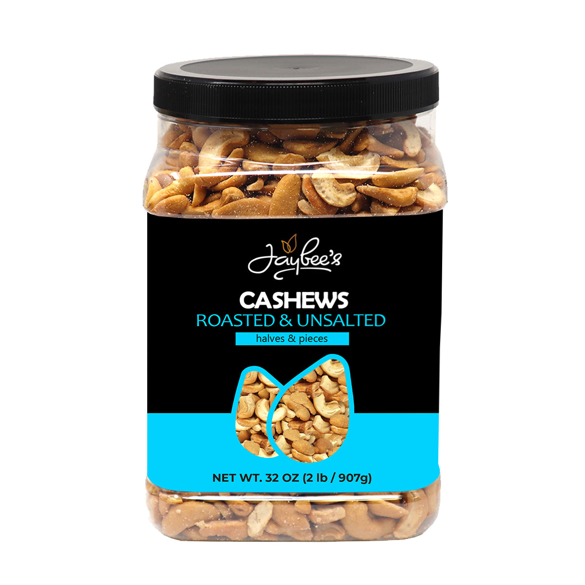 Cashews - Halves & Pieces, Roasted & Unsalted